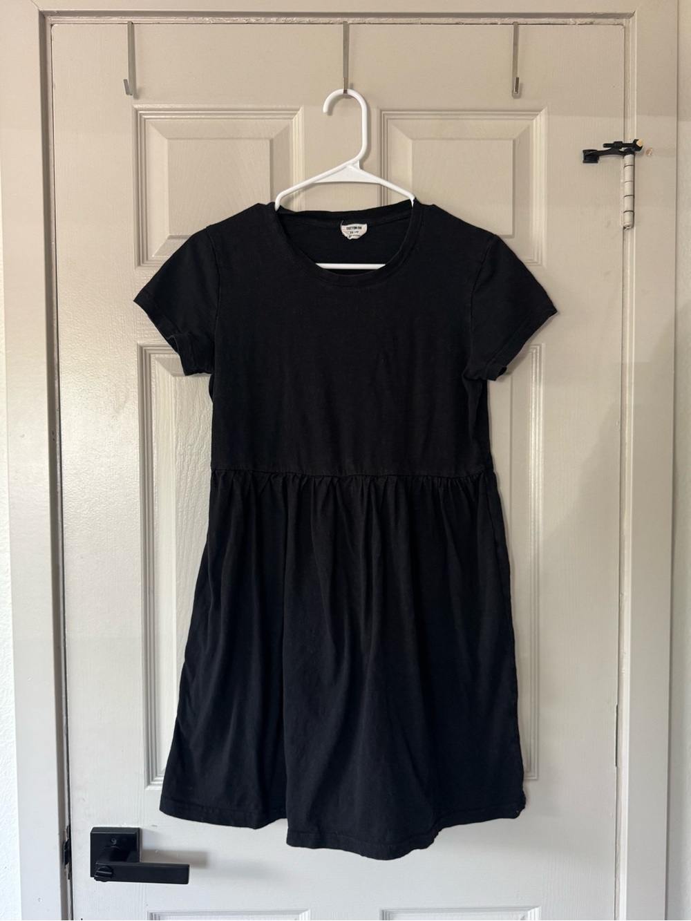 Cotton On Black Short-Sleeve babydoll Dress